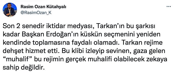 Rasim Ozan da eşine hak verdi.