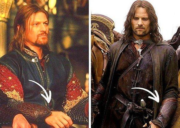 3. 'Yüzüklerin Efendisi' serisinde Aragorn ve Boromir'in bileklikleri