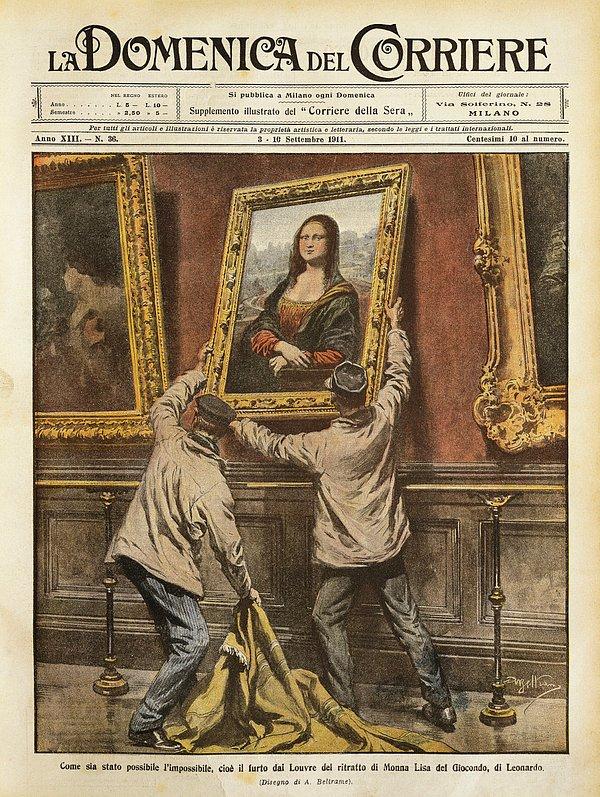 Mona Lisa'nın çalınmasından 3 yıl sonra Vincenzo Peruggia adlı biri tabloyu İtalya'da bir müzeye satmaya çalışırken yakalandı.