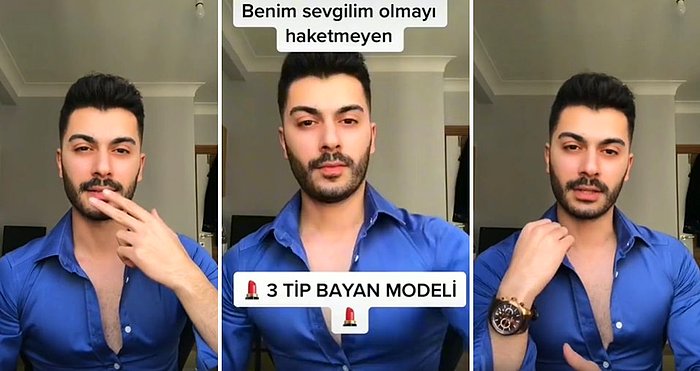 'Sevgilim Olmayı Hak Etmeyen 3 Kız Tipi' Diyen Dar Gömlekli Adamın Tepki Çeken TikTok Videosu