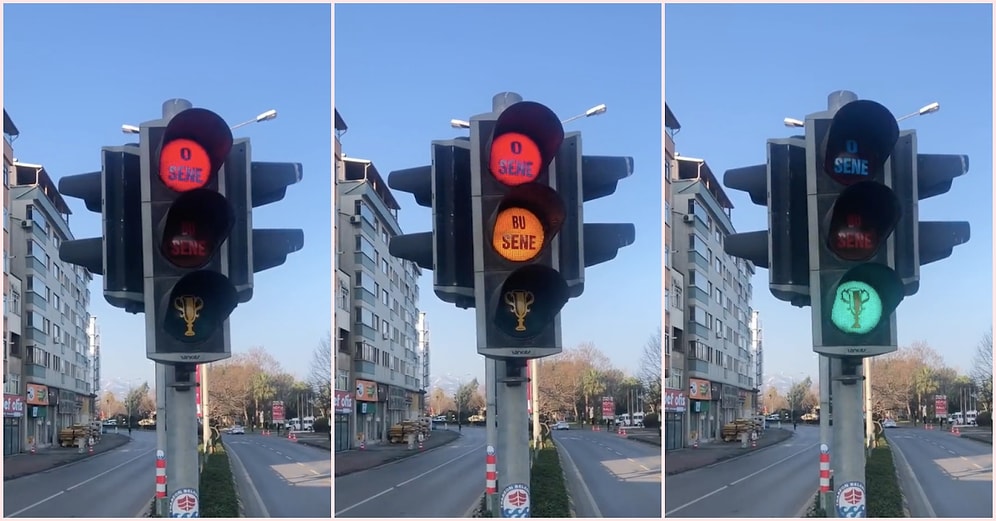Trabzon'da Trafik Lambaları da Şampiyonluk İstiyor: 'O Sene, Bu Sene'