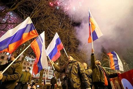 Putin'in Tanıma Kararının Ardından Donetsk'te Kutlamalar Başladı