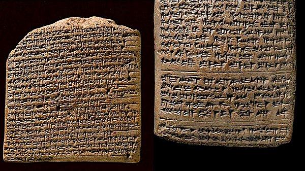 3 bin 400 yıllık tablette Tutankamon’un dedesi III. Amenhotep’e, Mitanni kralının, firavun kızıyla evlendiğinde verilen altın kınlı demir bir hançerden bahsediliyor.