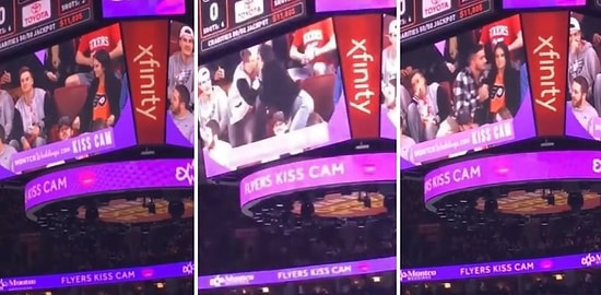 Stadyuma Birlikte Geldiği Erkek Tuvaletteyken Kiss Cam Kendisini Gösteren Kadın, Tanımadığı Erkekle Öpüştü