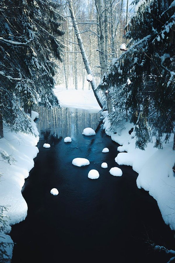 3. Orta Finlandiya ormanlarındaki nehir. 😍