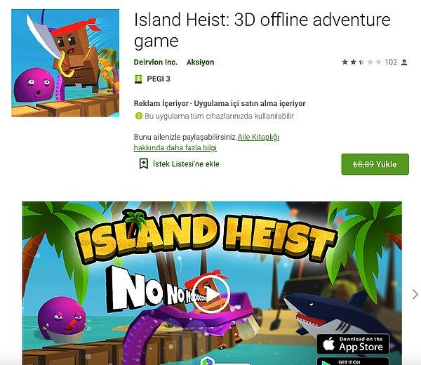 Island Heist: 3D offline adventure game (Ücretsiz – 8.89 TL)