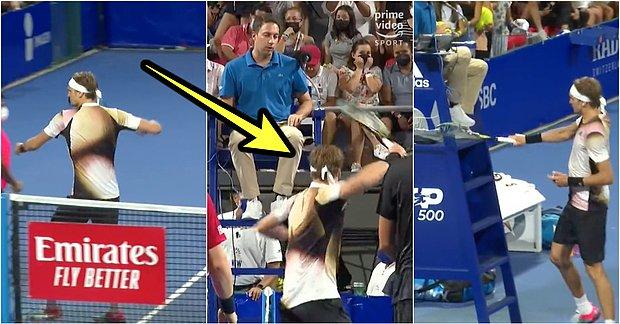 Teniste Dünya Erkekler 3 Numarası Alexander Zverev Raketiyle Hakeme Saldırdı!