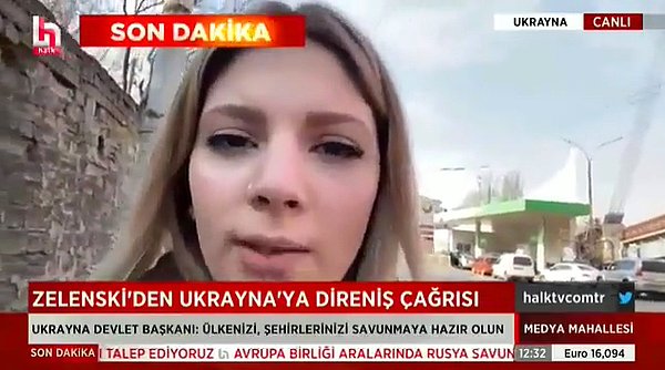 Odessa'dan Halk Tv'ye bağlanan öğrenci, 'Az önce de bir bilgi geldi. Bilgiye göre Türk konsolosluğu ülkeyi terk etmiş' dedişti.