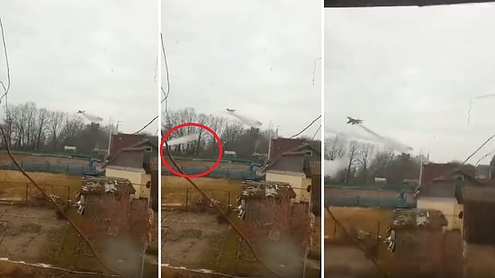 Rus Savaş Uçağının Ukrayna'da Sivillere Füze Fırlattığını İddia Eden Korkunç Görüntüler!