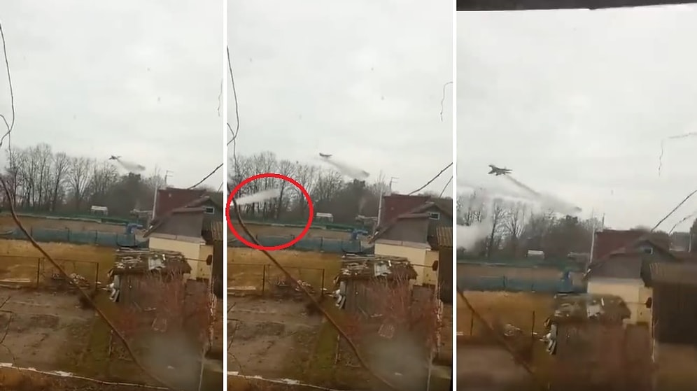 Rus Savaş Uçağının Ukrayna'da Sivillere Füze Fırlattığını İddia Eden Korkunç Görüntüler!