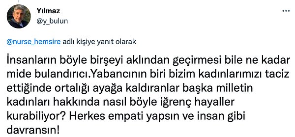 Durum bu kadar ciddiyken, ki ciddi olmasa da böyle cinsiyetçi bir konunun tartışılması çirkinken;