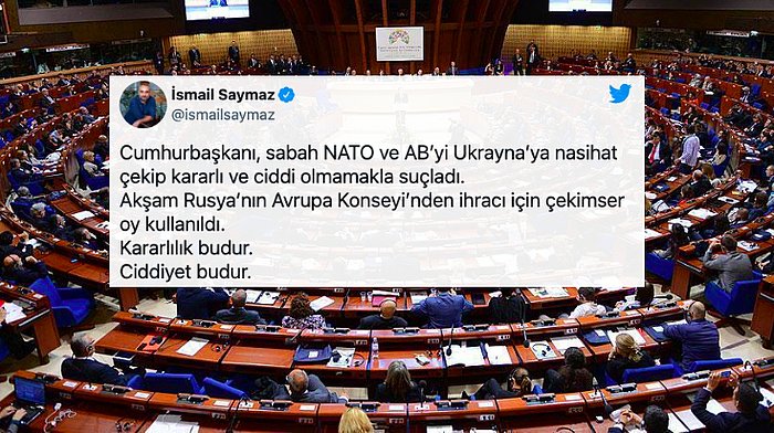 Avrupa Konseyi'ndeki Rusya Oylamasında Türkiye'nin Çekimser Kalması Tartışma Yarattı