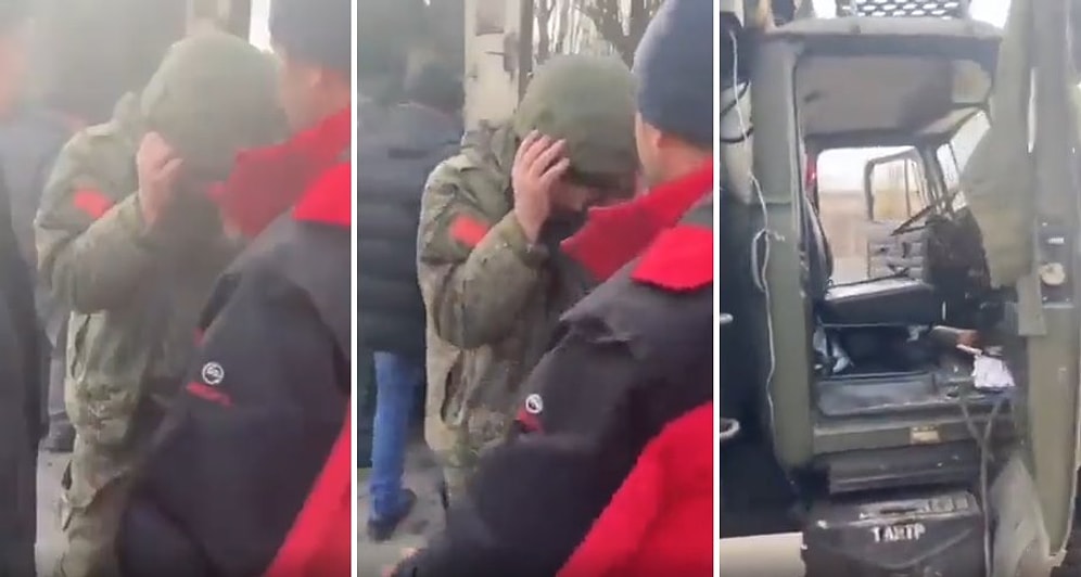 Ukraynalı Sivillerin Rus Zırhlısını Pusuya Düşürüp Askerleri Esir Aldığı İddia Edildi