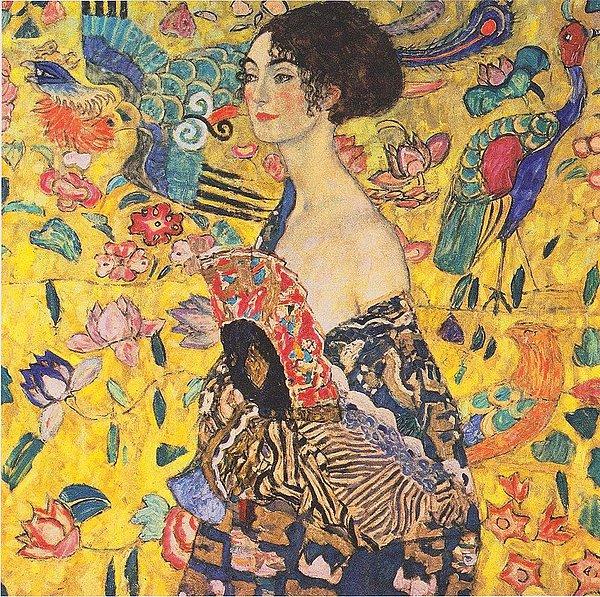 12. Yelpazeli Kadın - Gustav Klimt (1918)