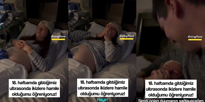 Ultrasonda İkiz Bebekleri Olacağını Öğrenen Çiftin Duygu Dolu Anları İzleyenleri Yumuşacık Edecek