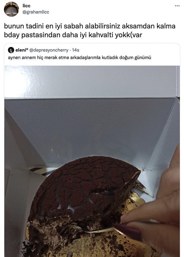 8. Ertesi gün yenen yaş pastalar... ❤️