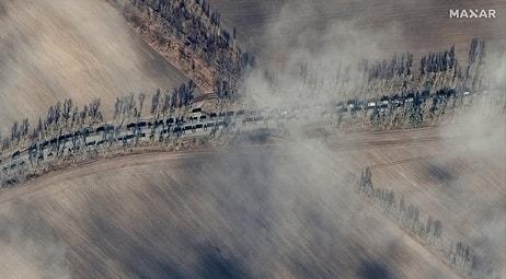 Uydudan Görüntülendi: 5 Kilometrelik Rus Askeri Konvoyu Kiev'e İlerliyor!