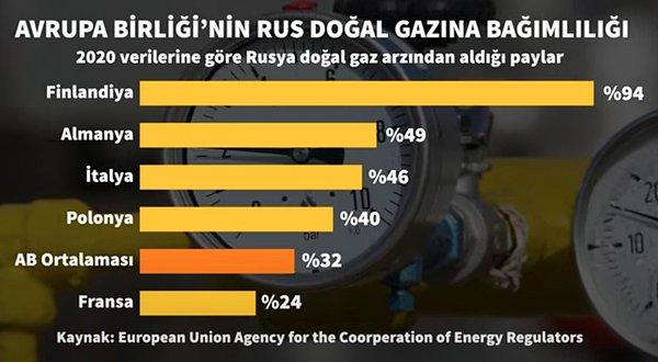 Hangi ülkeler Rus gazına ne kadar bağımlı?