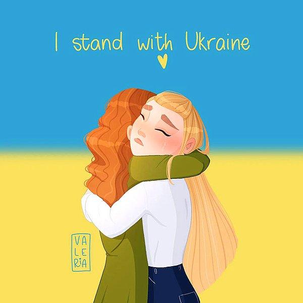 6. "Ukrayna'nın yanındayım 💛"