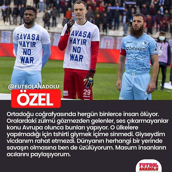 Futbol Anadolu'nun özel haberine göre Aykut Demir şunları söyledi: 'Orta Doğu coğrafyasında her gün binlerce insan ölüyor. Oralardaki zulmü görmezden gelenler, ses çıkarmayanlar konu Avrupa olunca bunu yapıyorlar."