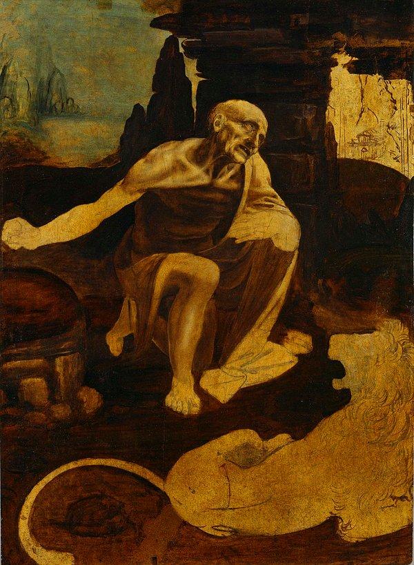8. St. Jerome in the Wilderness (1480) - Leonardo da Vinci