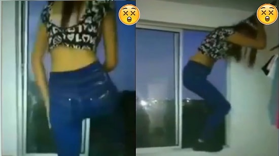 Pencerede Dans Edip Twerk Yapan Kadın Aşağıya Düştü