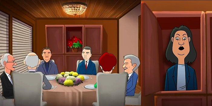 Yandaş Medyadan Yuvarlak Masa'da Görüşen Millet İttifakı'nın 6 Muhalefet Liderini Hedef Alan Animasyon Videosu