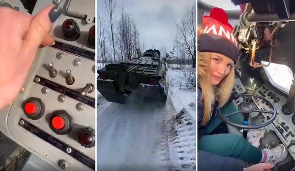 TikTok'ta paylaşılan bir videoda, Nastya Tuman isimli bir kadın ele geçirilmiş veya terk edilmiş askeri aracın nasıl kullanılacağını anlattığı iddia edildi.