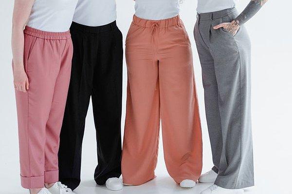 5. Çok bol pantolonlar, çok rahat stiller için harika.
