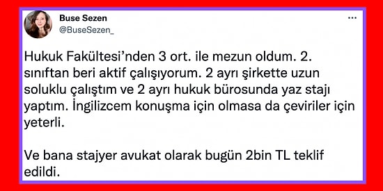 Stajyer Avukat Olarak Kendisine 2 Bin TL Teklif Edildiğini Söyleyen Kullanıcıya Gelen Tartışmalı Yanıtlar