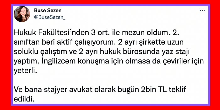 Stajyer Avukat Olarak Kendisine 2 Bin TL Teklif Edildiğini Söyleyen Kullanıcıya Gelen Tartışmalı Yanıtlar