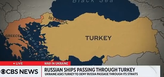 Amerikan CBS News Kanalında İstanbul'un Bir Kısmını Yunanistan Toprağı Olarak Gösterdi