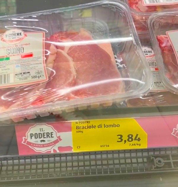 Kilosu 7,68 Euro'dan domuz eti.