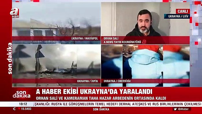 A Haber Ekibi Ukrayna'da Saldırıya Uğradı: 'Nereden Geldiği Belli Olmayan Bir Grubun Saldırısına Uğradık'