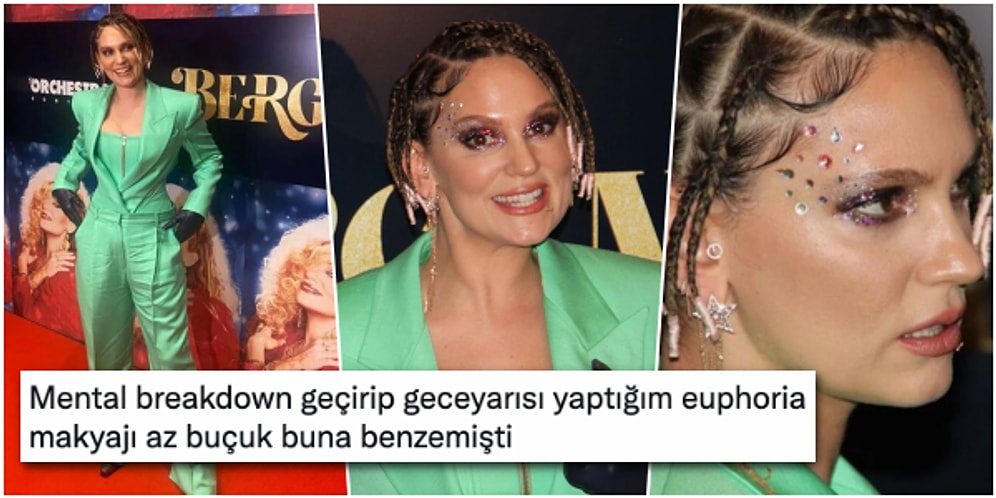 Euphoria Makyajı ve İlginç Takım Elbisesiyle Bergen'in Galasına Katılan Farah Zeynep Abdullah Gündem Oldu