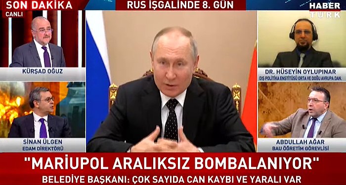 Abdullah Ağar ile Sinan Ülgen, Habertürk'te Birbirine Girdi: 'Putin'i Diktatör Diyerek Tahrik Ettiler'