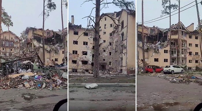 Rus Ordusu Tarafından Bombalanan Ukrayna'nın Irpin Kentinin Son Durumu Görüntülendi