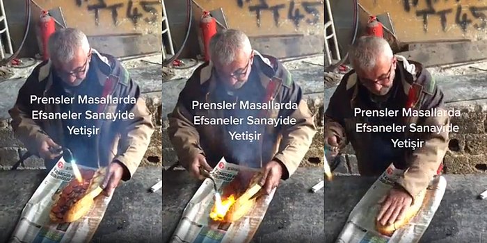 Gece Gelen Tost Perileri: Sanayide Tüm İmkanlarını Kullanarak Kaynak Makinesiyle Tost Yapan Dayı Viral Oldu