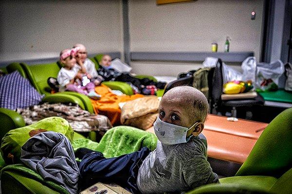 Ukrayna'nın başkenti Kiev'deki bir hastanenin lösemi koğuşu...