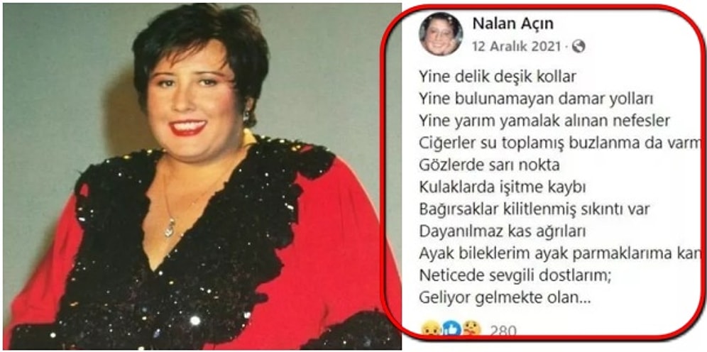 Akrep Nalan'ın Ölümü Hissederek Yazdığı Son Paylaşımı Görenlerin Gözlerinden Yaşlar Akıtıyor