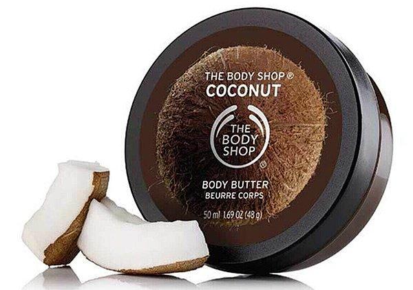 8. The Body Shop hindistan cevizli body butter.