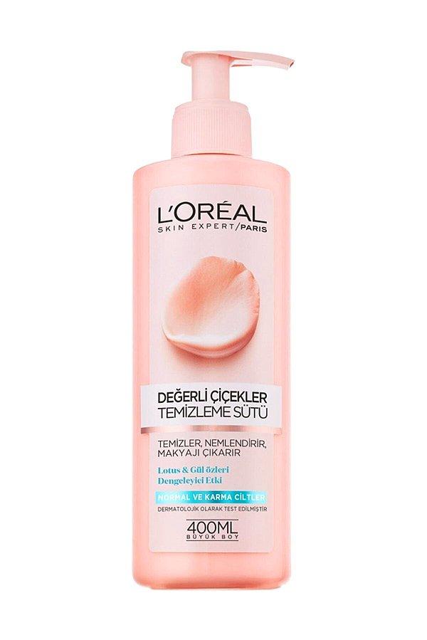 2. L'oréal Paris yüz temizleme sütüyle cildinizi temizleyin.