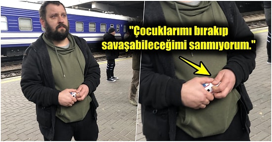 Ailesini Güvenli Bir Yere Gönderdikten Sonra Savaşmak İçin Kalan Ukraynalı Baba Sosyal Medyayı İkiye Böldü