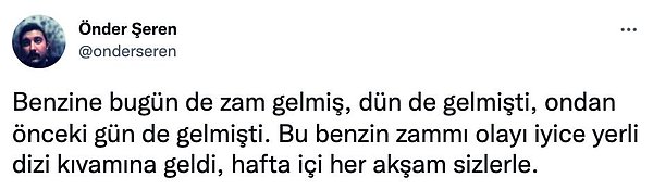 8. Akaryakıt zamları bir süredir vatandaşın dilinde. İnsanlar bugün zamlı almasa bile ertesi gün mutlaka zamlı alıyor akaryakıtı. İçinden çıkılmaz hale gelen bu konu da isyan sebebi oldu.