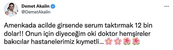 3. Bir süredir Amerika'da tatil yapan Demet Akalın yine sinirlenecek bir şey buldu bu sefer hedefinde Amerika'nın sağlık sistemi vardı.