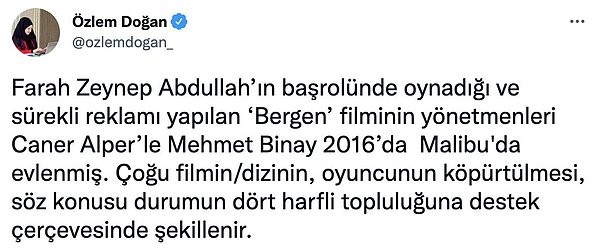 6. Bergen filminin yönetmenleri Mehmet Binay ve Caner Alper'in özel hayatı korkunç yorumlarla gündeme getirildi. Film ve evli yönetmenler hedef gösterildi.