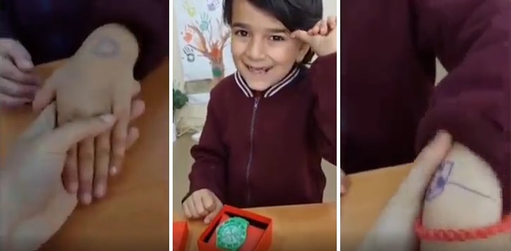 Koluna Saat Çizerek Okula Sürekli Olarak O Şekilde Gelen Öğrencisine Saat Hediye Eden Güzel Öğretmen