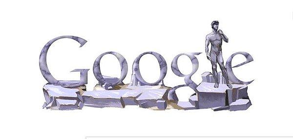 Michelangelo'nun 528. doğum gününü kutlayan 5 Mart 2003'teki Doodle