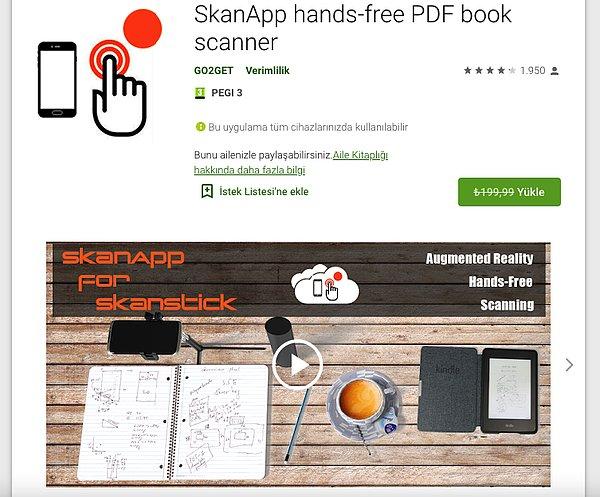 SkanApp hands-free PDF book scanner