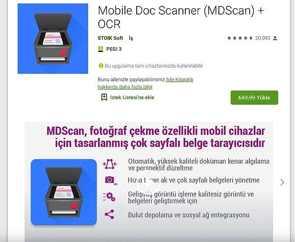 Mobile Doc Scanner (MDScan) + OCR